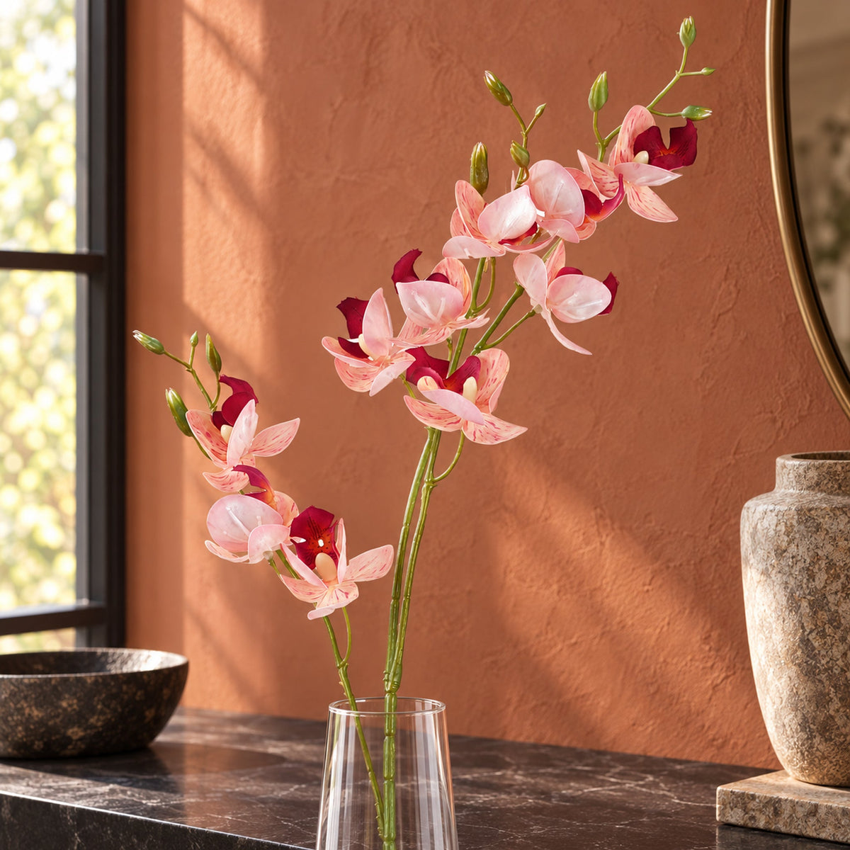 80cm Artificial Mini Orchid Stems
