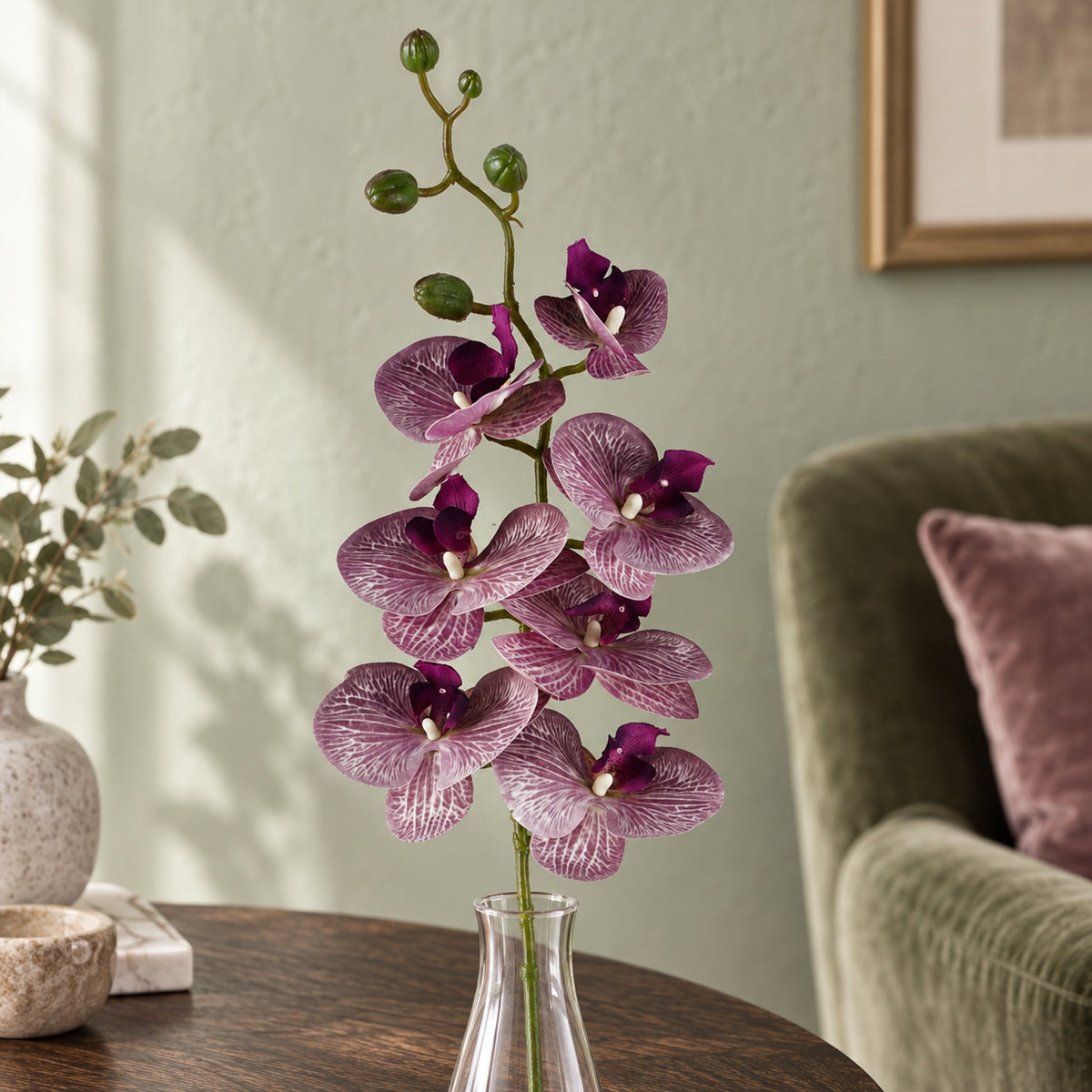 100cm Artificial Phalaenopsis Orchid Faux Stem