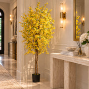 150cm Artificial Forsythia Tree Yellow Blossom