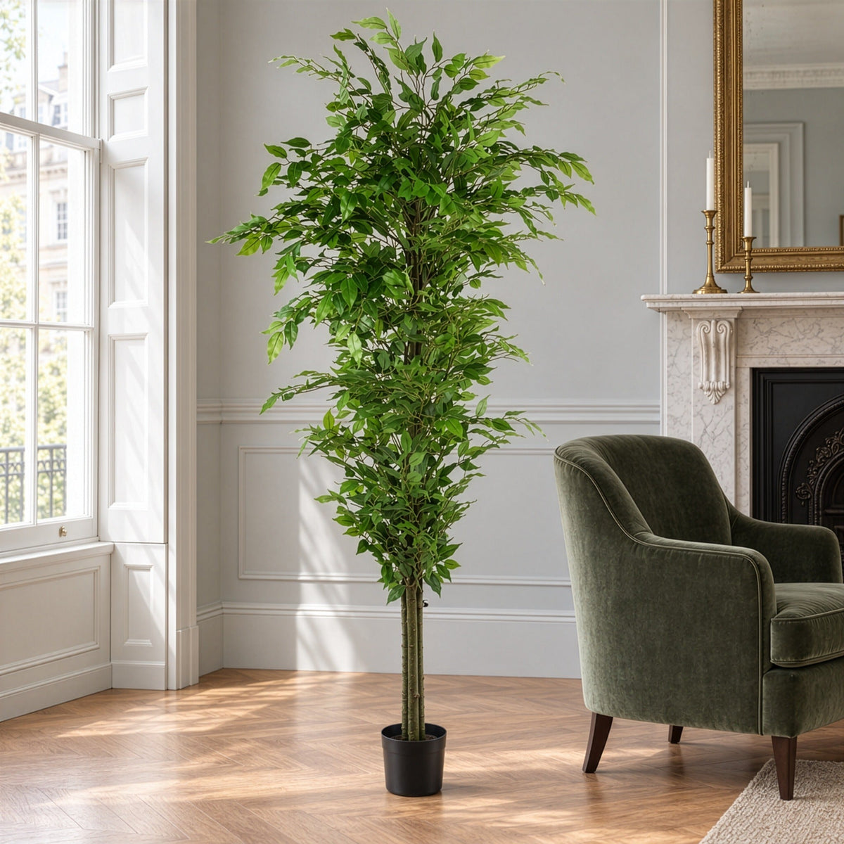 180cm Artificial Ficus Tree Green Realistic