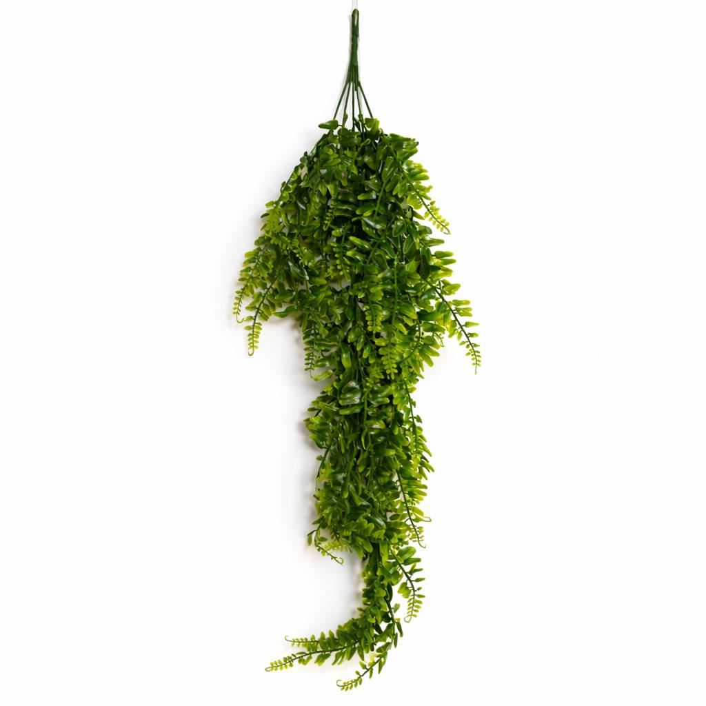 75cm Artificial Trailing Fern Bush Hanging Faux Greenery Plant – image 7
