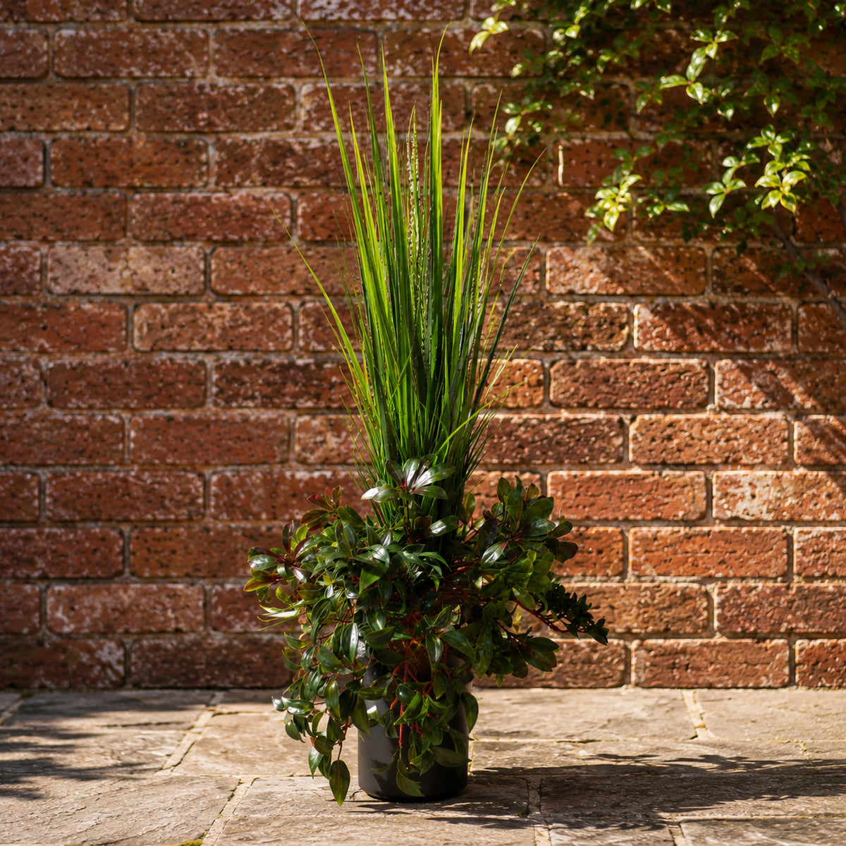 90cm UV Potted UV Grass Plant with Artificial Display Foliage – image 3