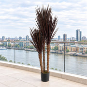 155cm Artificial UV Resistant XL Triple Yucca Tree Plant Spiky Dark