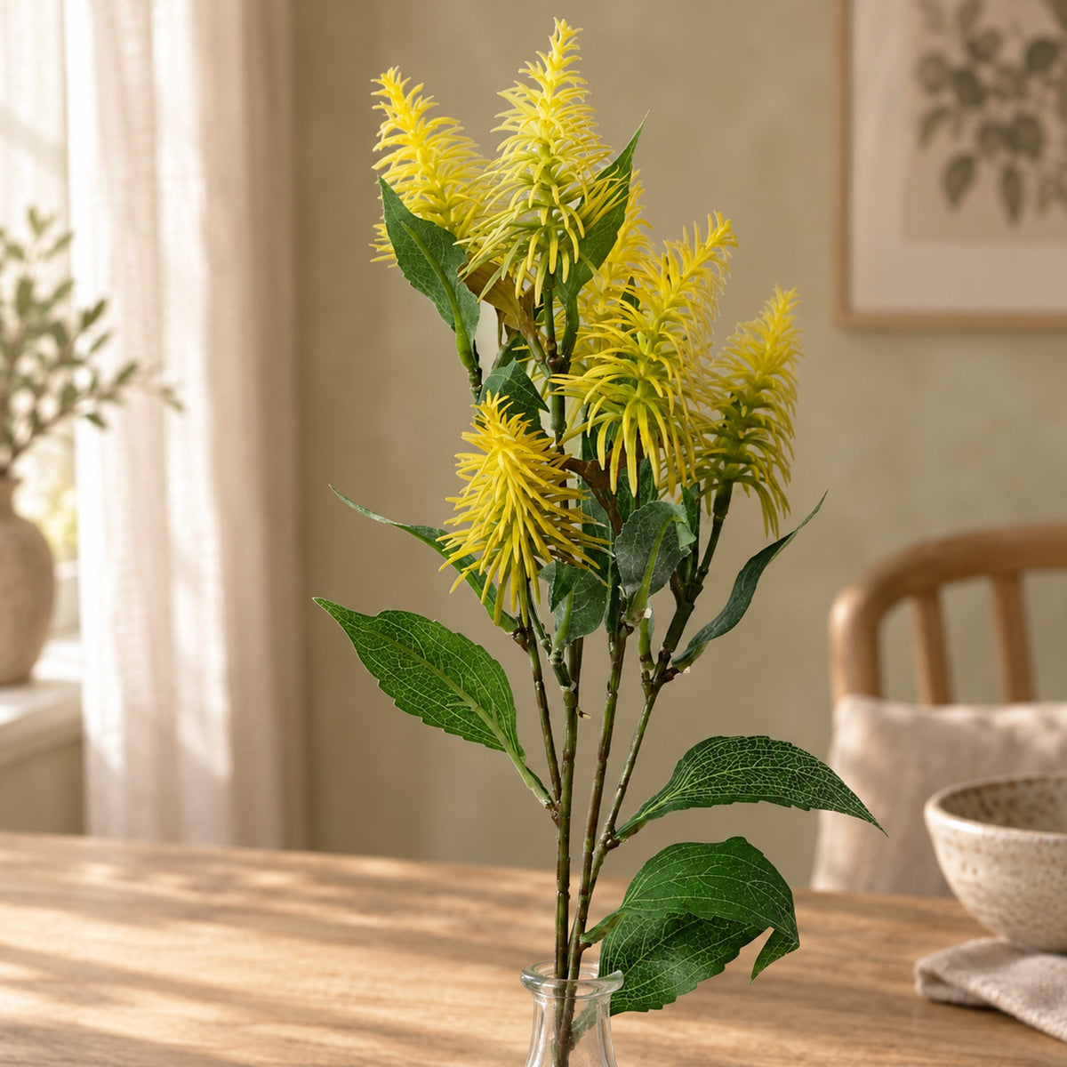 55cm Callistemon Pallidus Faux Bottle Brush Stem