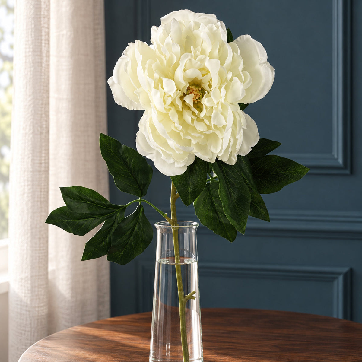 80cm Artificial Realistic Faux Peony Stem