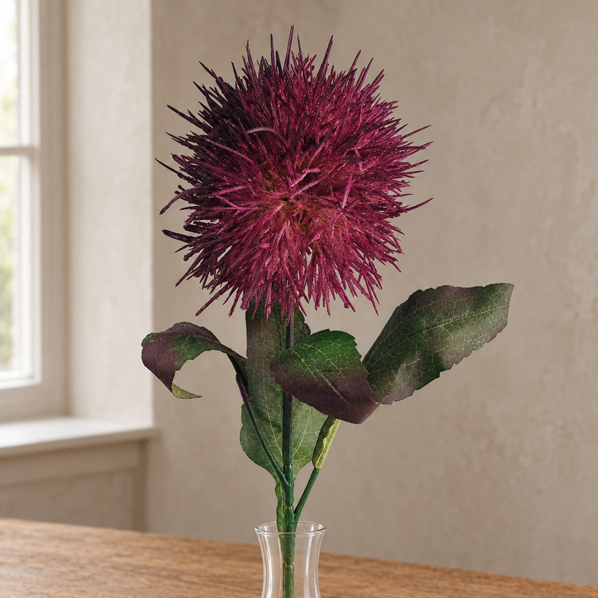 70cm Globe Thistle Faux Ball Artificial Flower Stem