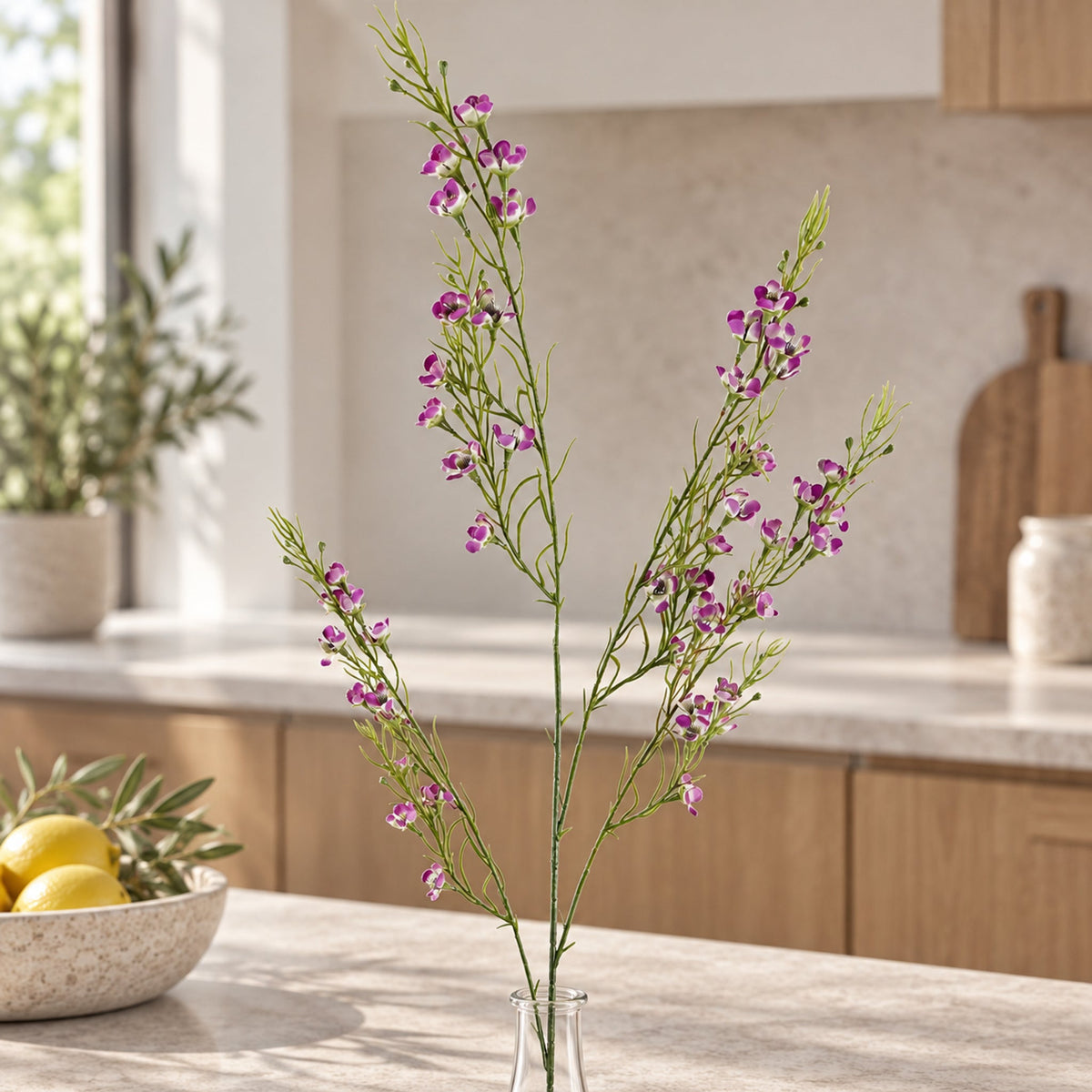 100cm Artificial Foliage Stem with Small Flowers