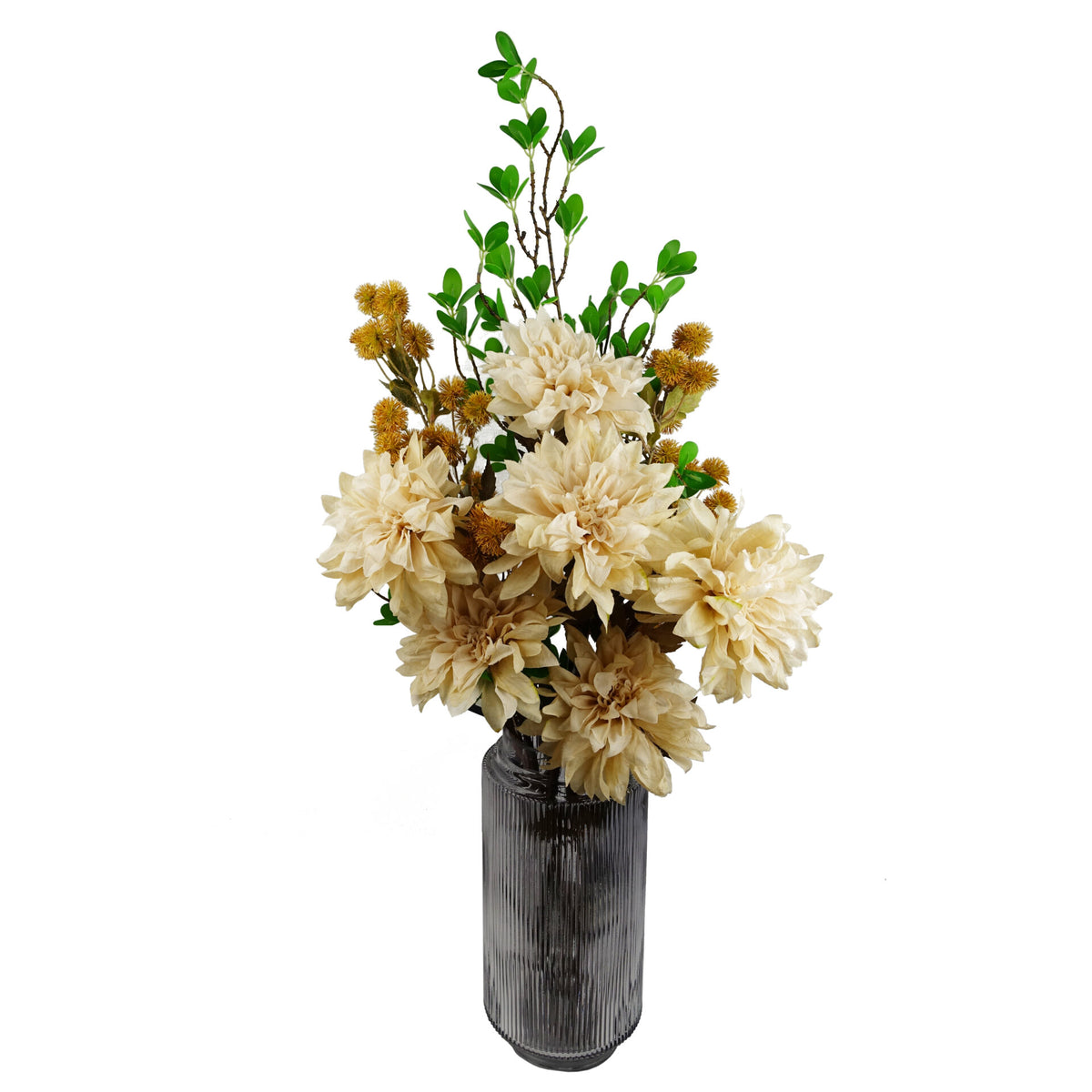 55cm Artificial Faux Dahlia Flower Stem – image 6