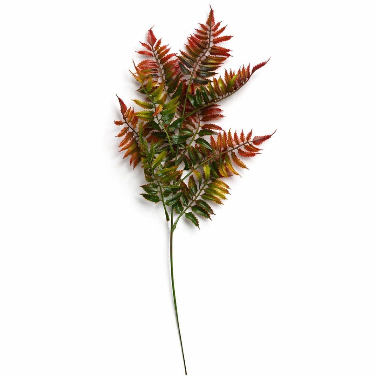 50cm Artificial Fern Spray Stem - Autumn Orange – image 8