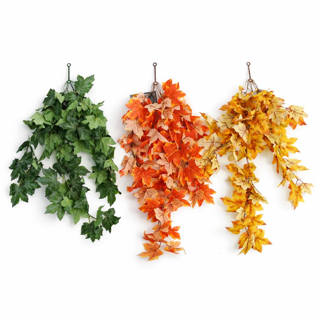 70cm Artificial Trailing Grape Ivy Plant Faux Hanging Foliage - Yellow