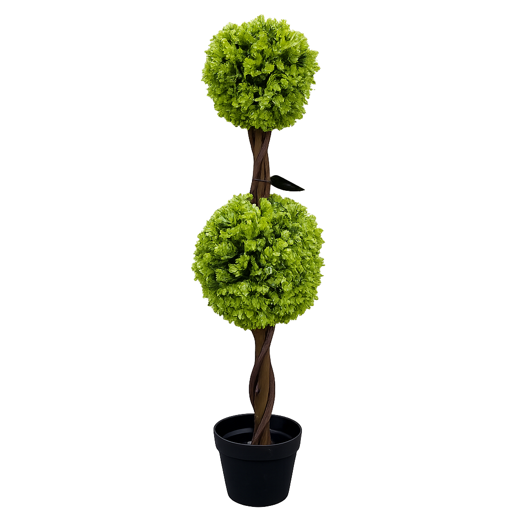 90cm Artificial Green Double Ball Boxwood Topiary Tree