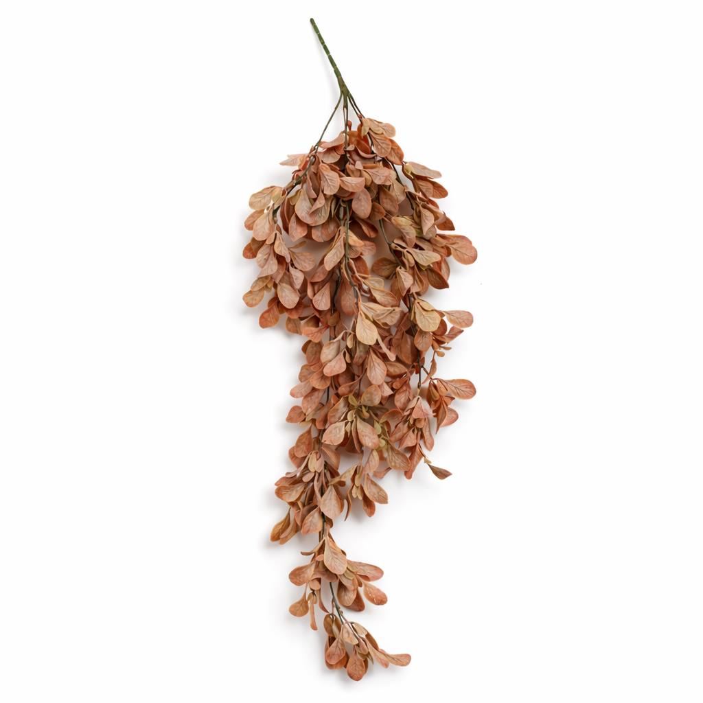 70cm Artificial Trailing Leaf Spray Stem - Dusty Orange