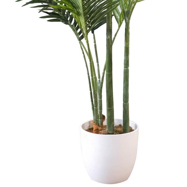 160cm Artificial Palm Tree with 15 Leaves in White Pot – image 4
