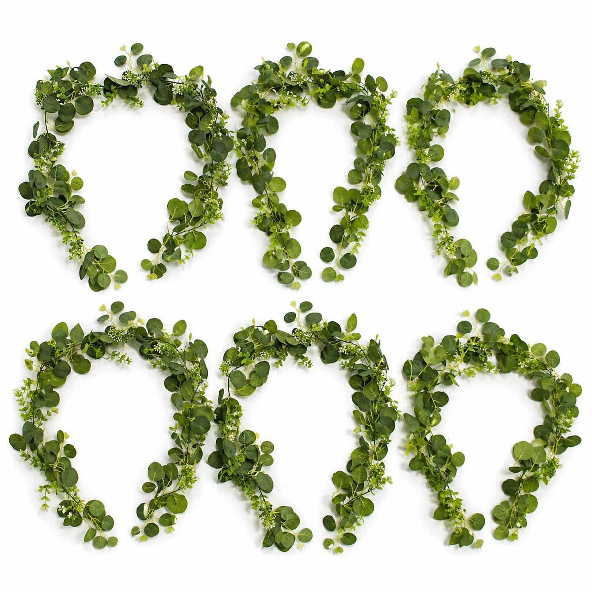 160cm Artificial Eucalyptus Garland with Mixed Foliage – image 4