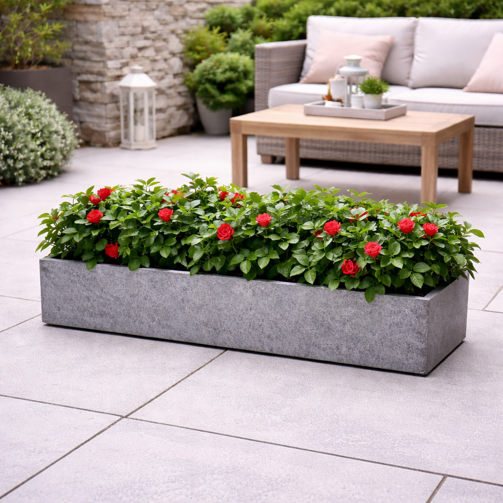 30cm UV Resistant Red Flower Bush Artificial – image 2