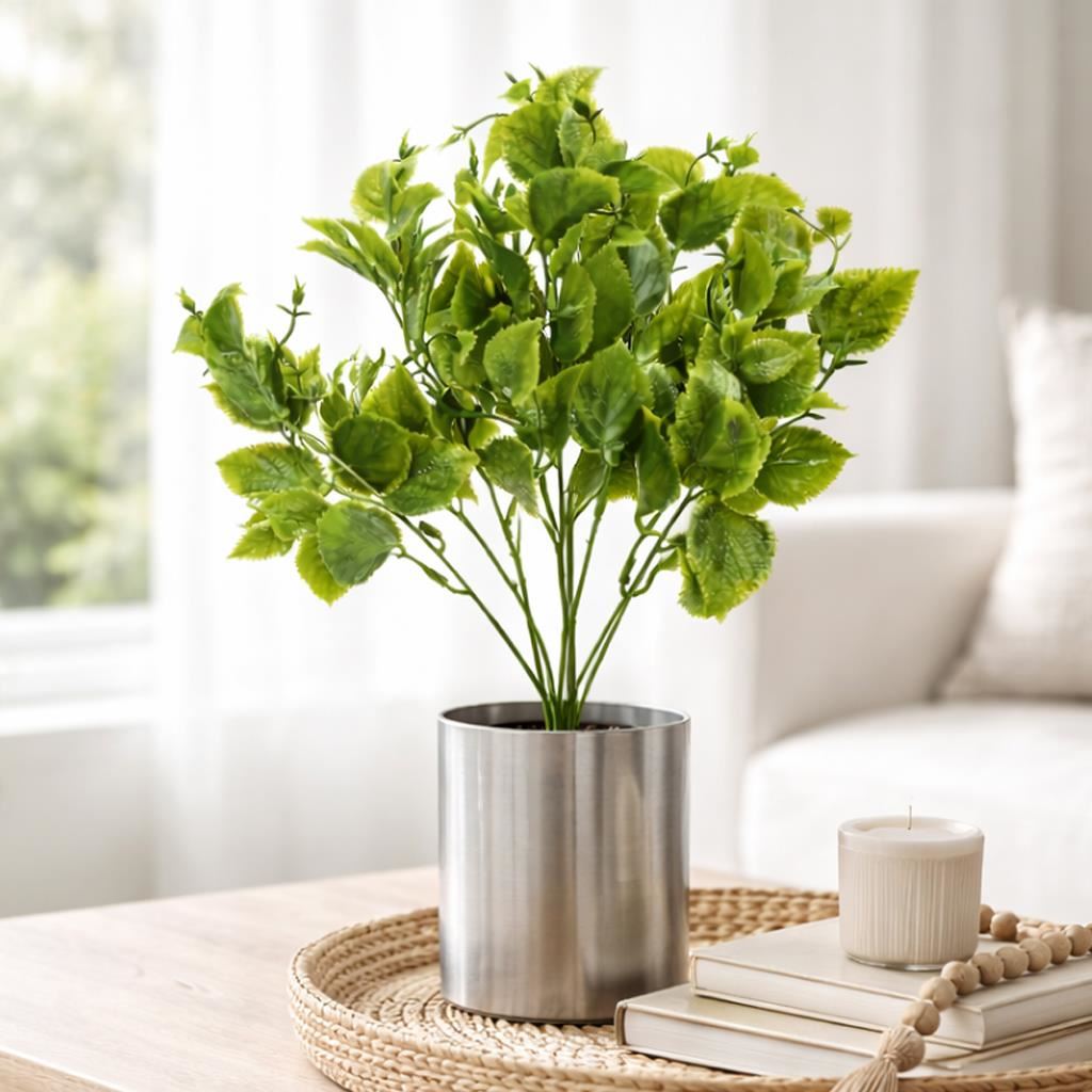 32cm Artificial Leafy Foliage Stem Plant Faux Green Decorative Fillers – image 5
