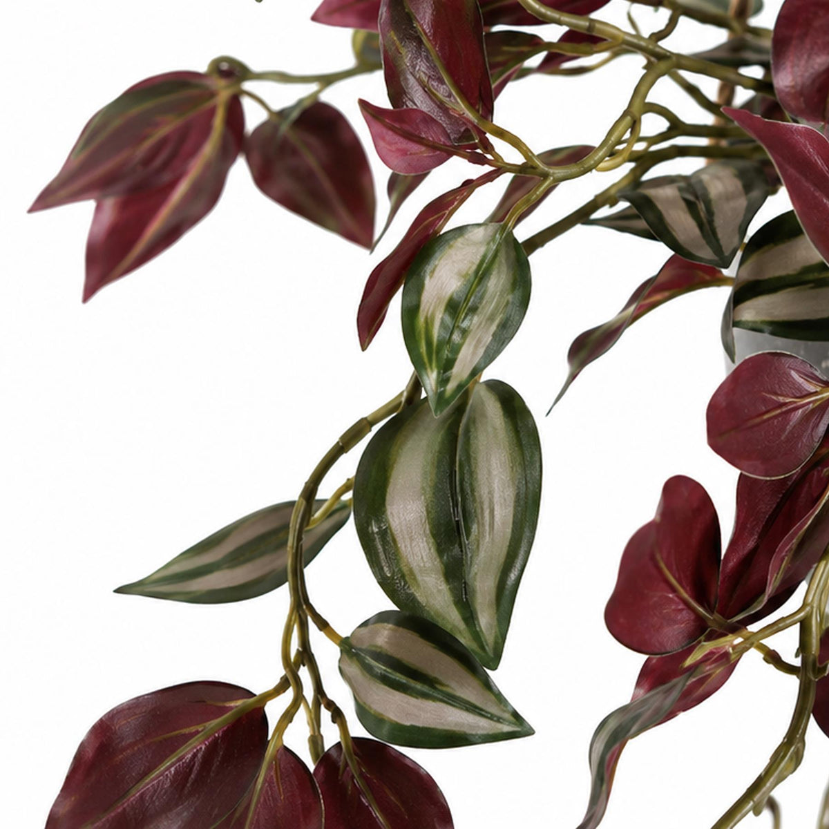 70cm Artificial Tradescantia Hanging Plant in Grey Pot