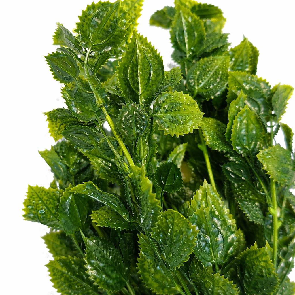 75cm Artificial Green Leaf Foliage Bush Stem – image 4