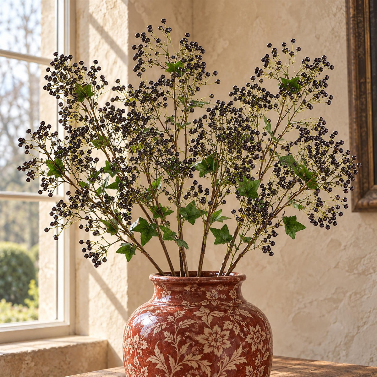 86cm Artificial Daphne Berry Spray