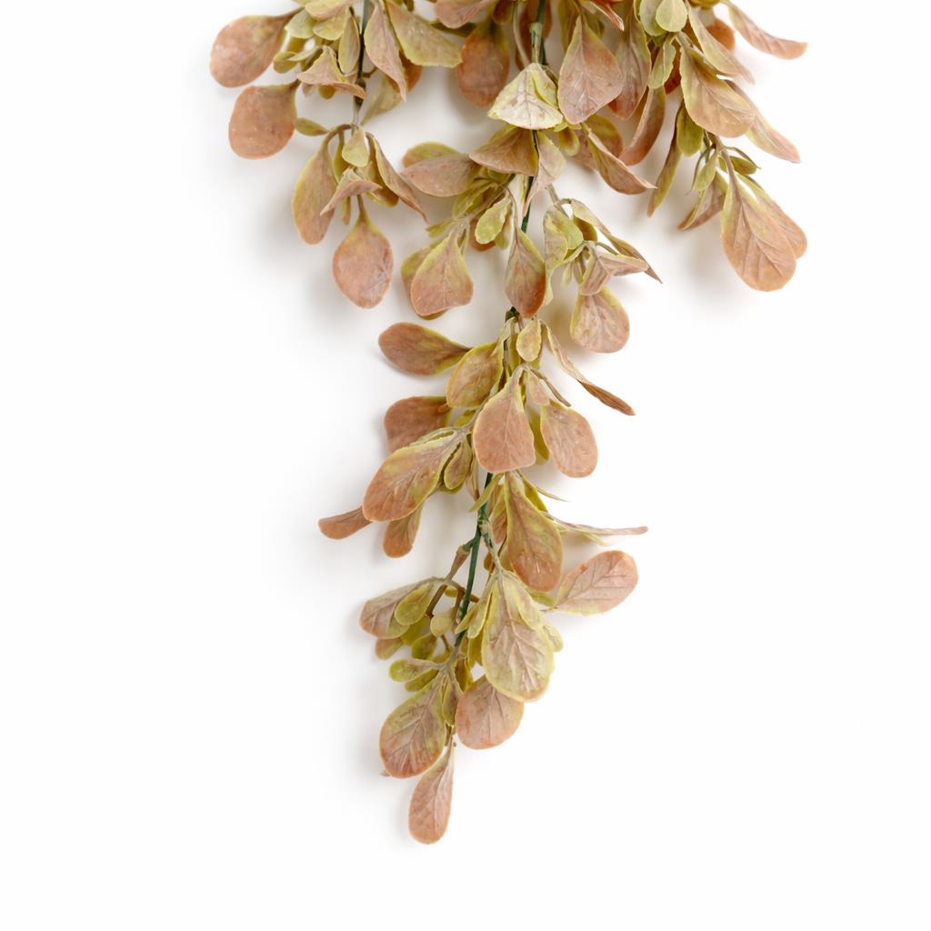 70cm Artificial Trailing Leaf Spray Stem - Dusty Pink and Cream