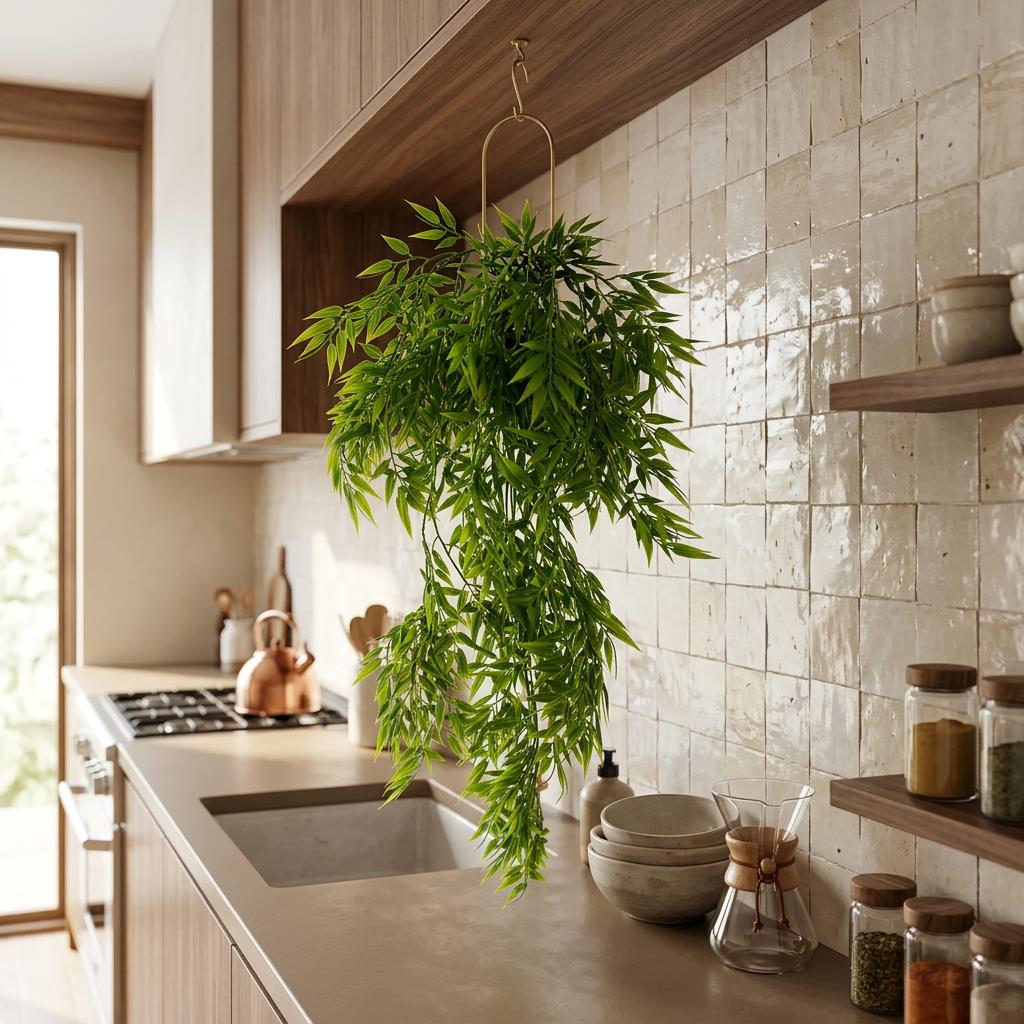 80cm Artificial Trailing Bamboo Style Plant Hanging Faux Greenery – image 2