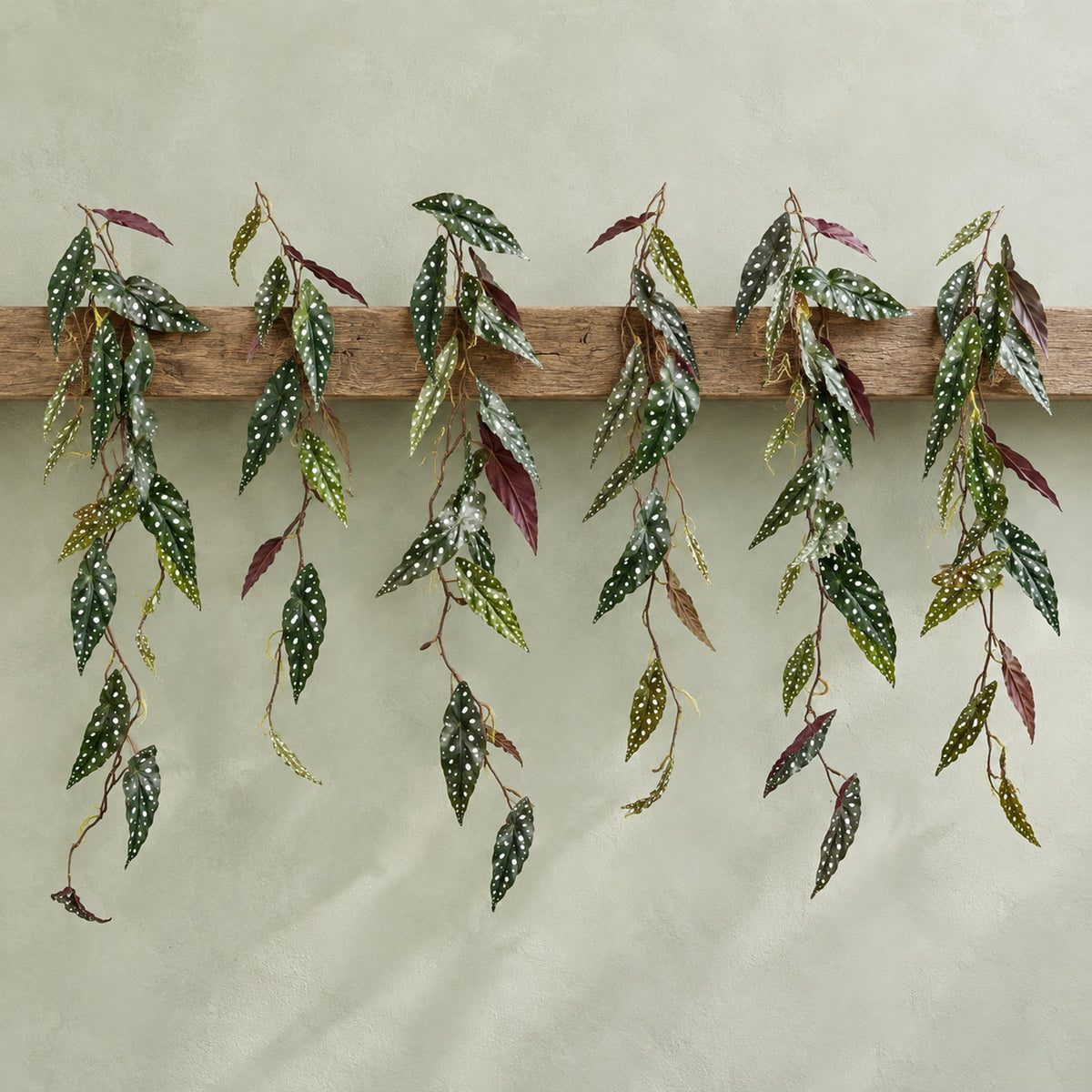 110cm Artificial Hanging Trailing Begonia Maculata Spotted Plant