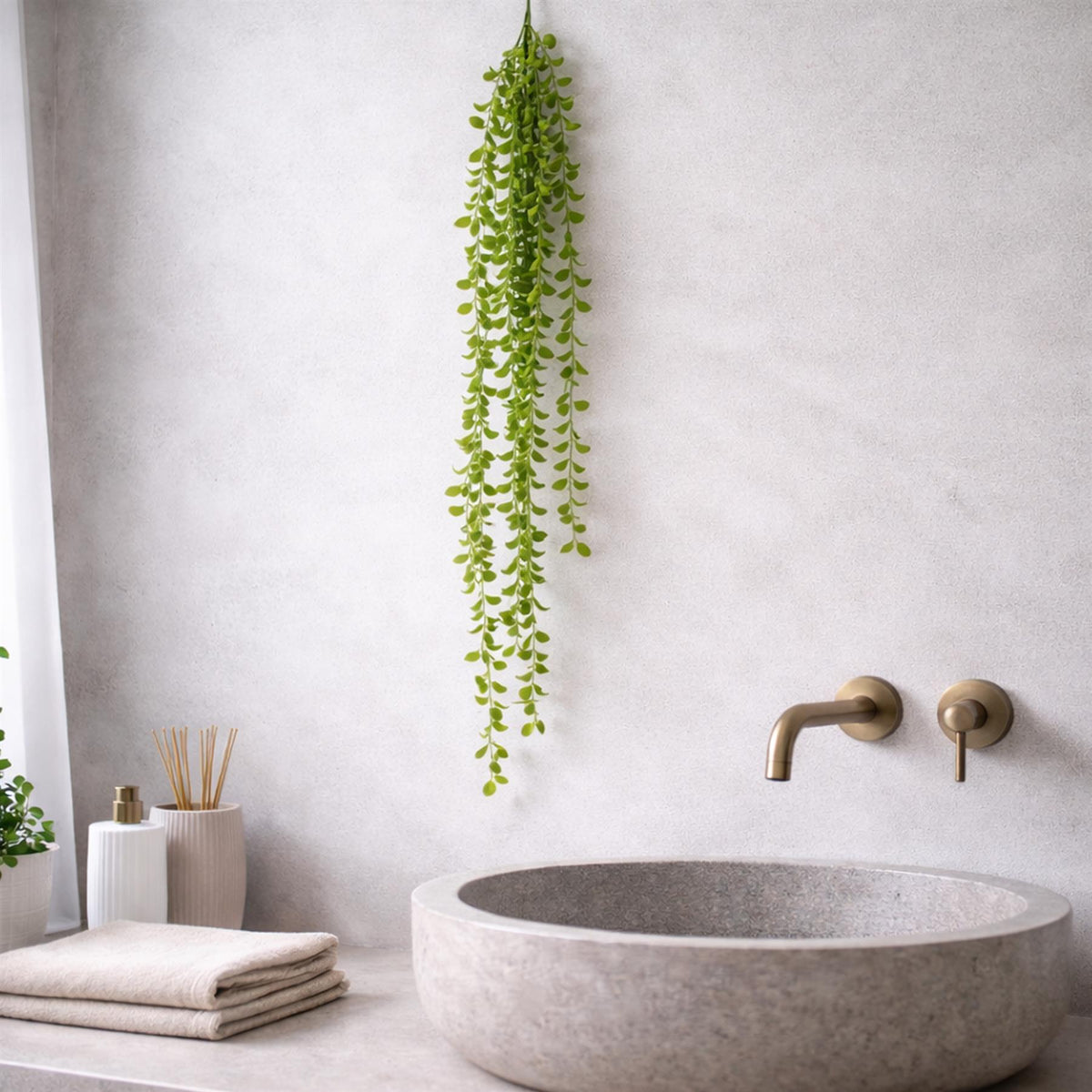 90cm Artificial Trailing Green Leaf Hanging Plant Faux Foliage Garland – image 2