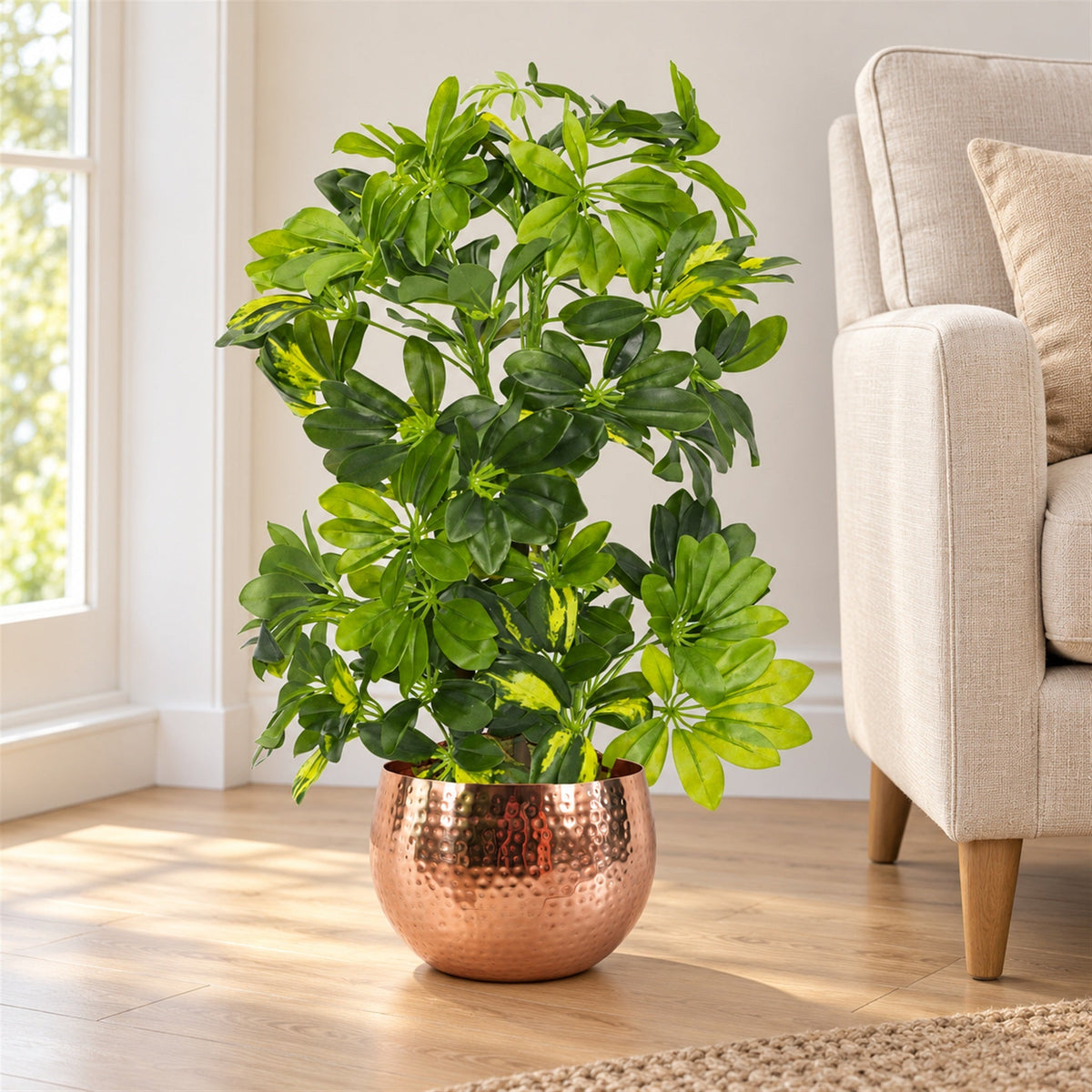 75cm Artificial Arboricola Gold Capella Plant