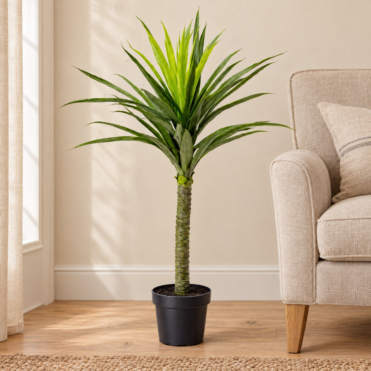 90cm (3ft) Large Artificial Yucca Plant Spiky Tree Plant Realistic