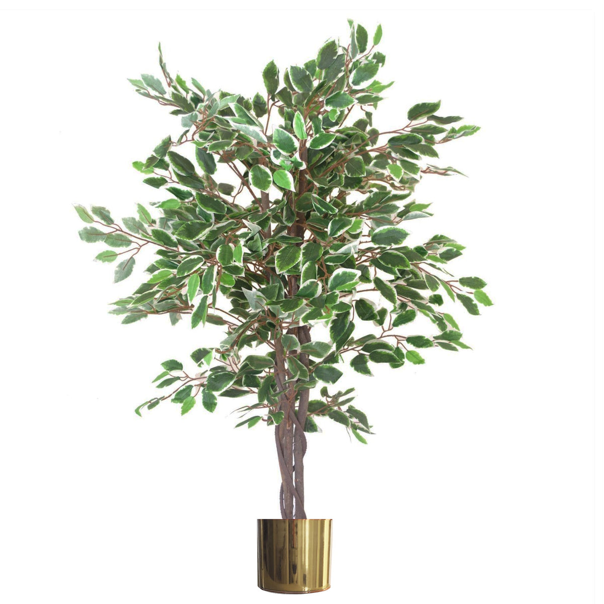 130cm LARGE Realistic White Edge Ficus Artificial Plant Tree – image 5