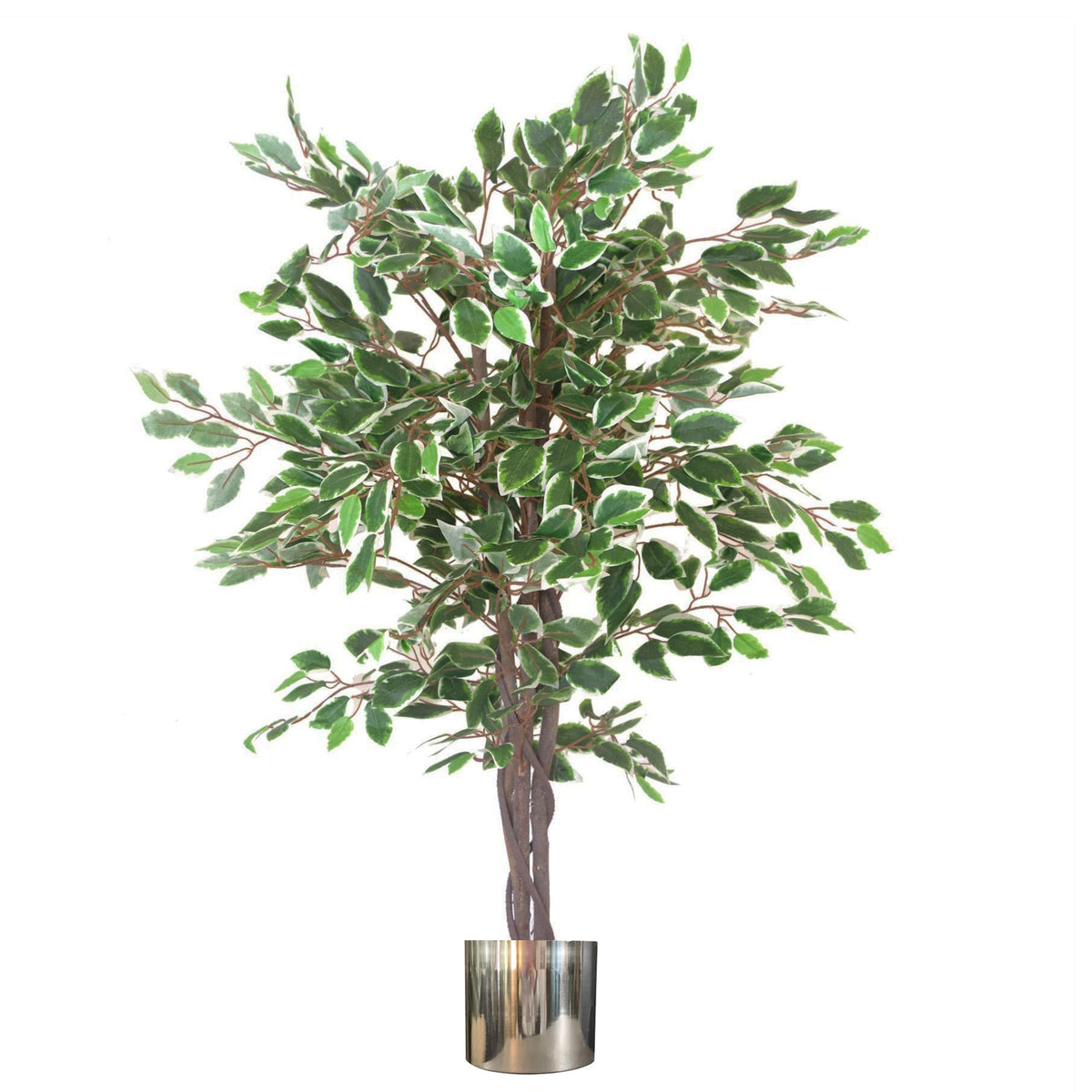 130cm LARGE Realistic White Edge Ficus Artificial Plant Tree – image 6