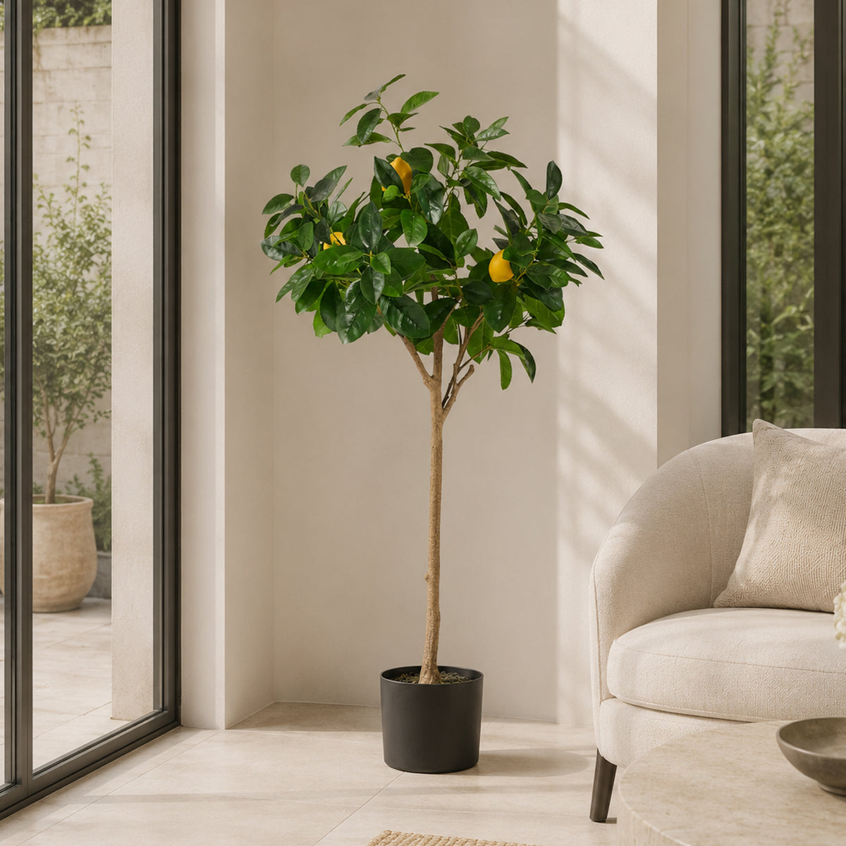 120cm Premium Artificial Lemon Tree – image 2