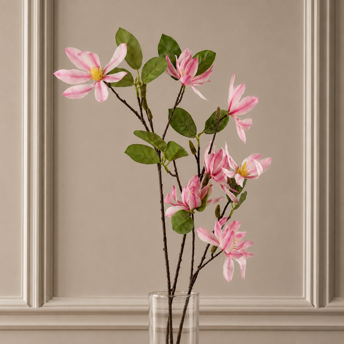 100cm Pink Magnolia Floral Spray Artificial – image 8