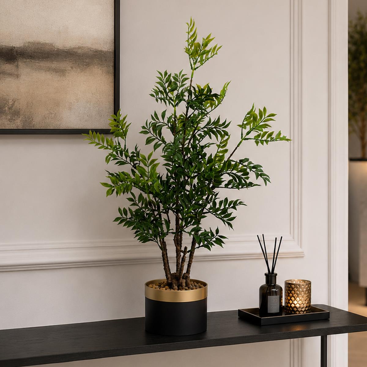 60cm Artificial Nandina Bonsai Ficus Tree – image 8