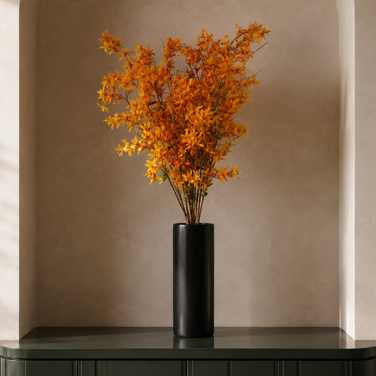 130cm Yellow Blossom Floral Spray Artificial – image 2