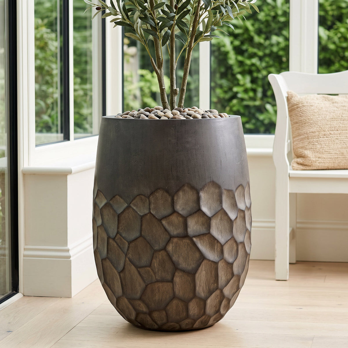 38cm x 27cm Honeycomb XL Planter Composite Plant Pot