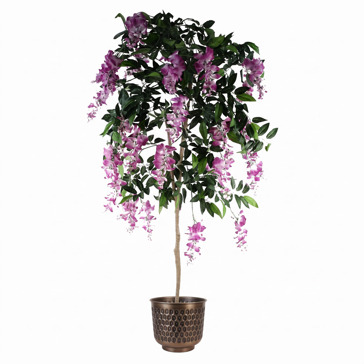 20cm Gold Honeycomb Metal Planter by Leaf – image 3