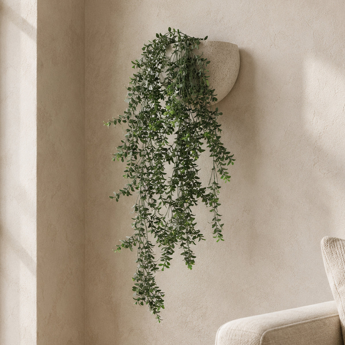Hanging UV and Fire Resistant Artificial Small Leaf Plant 78cm – image 2