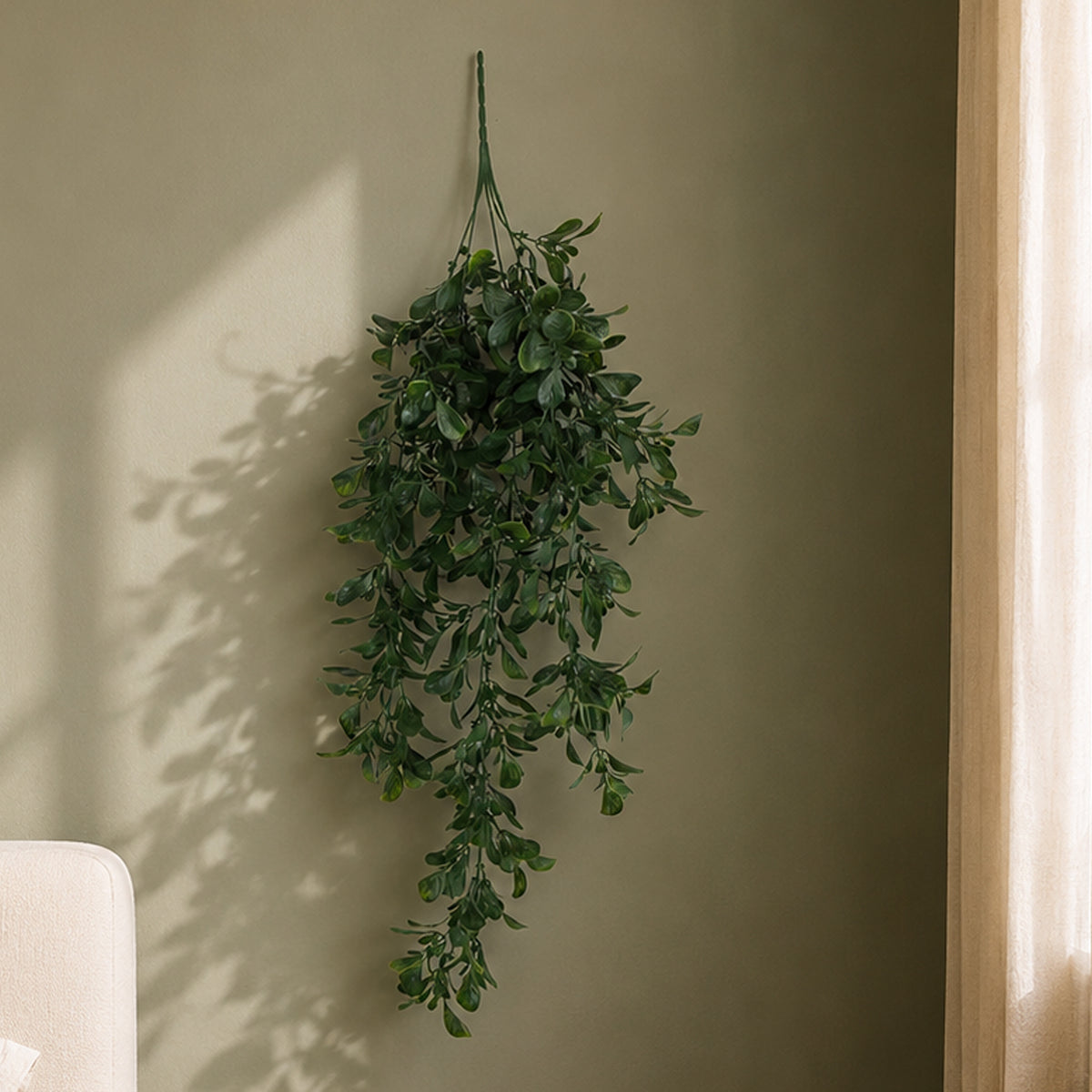 Hanging UV and Fire Resistant Artificial Peperomia Plant 68cm – image 2