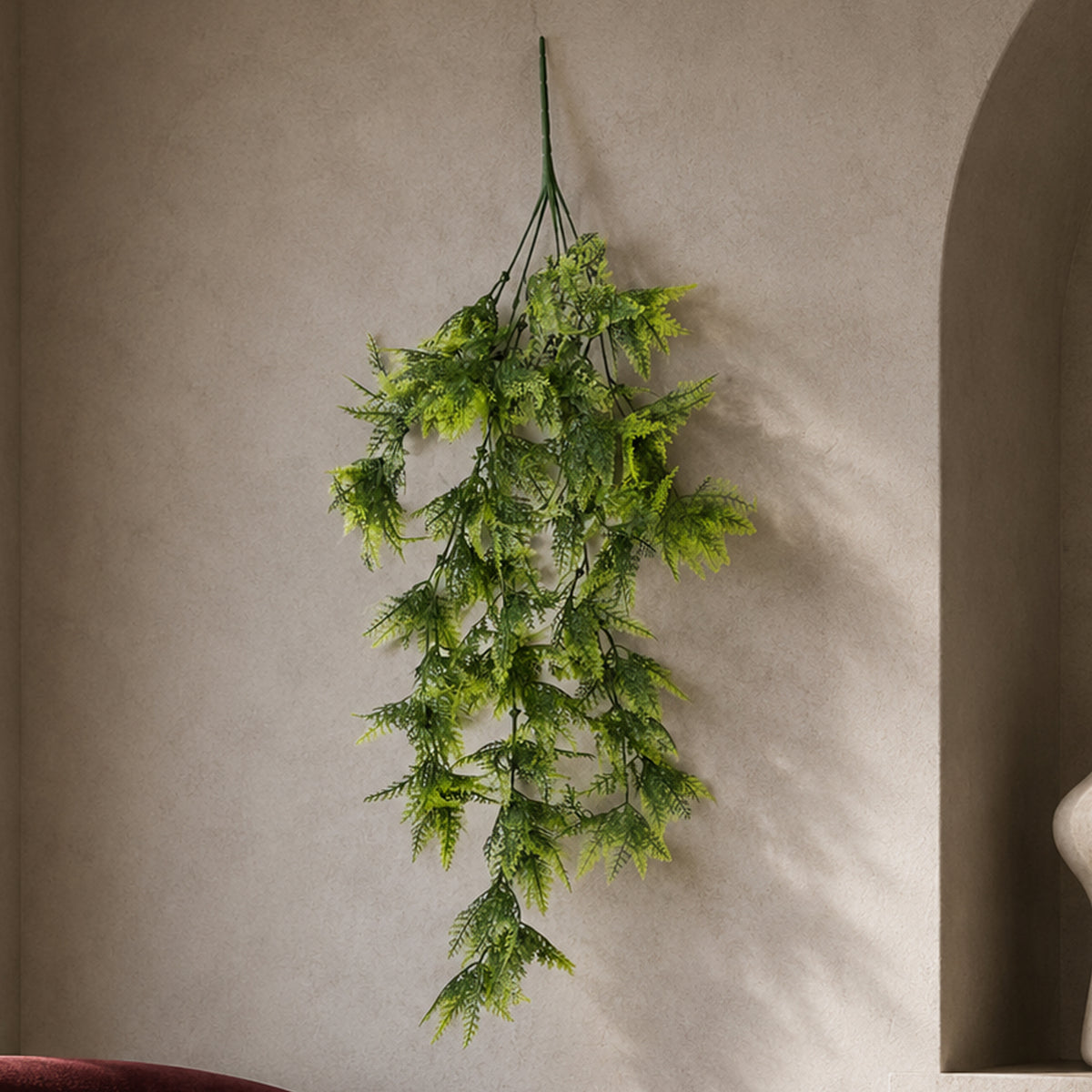 Hanging UV and Fire Resistant Artificial Boston Fern Plant 75cm – image 2
