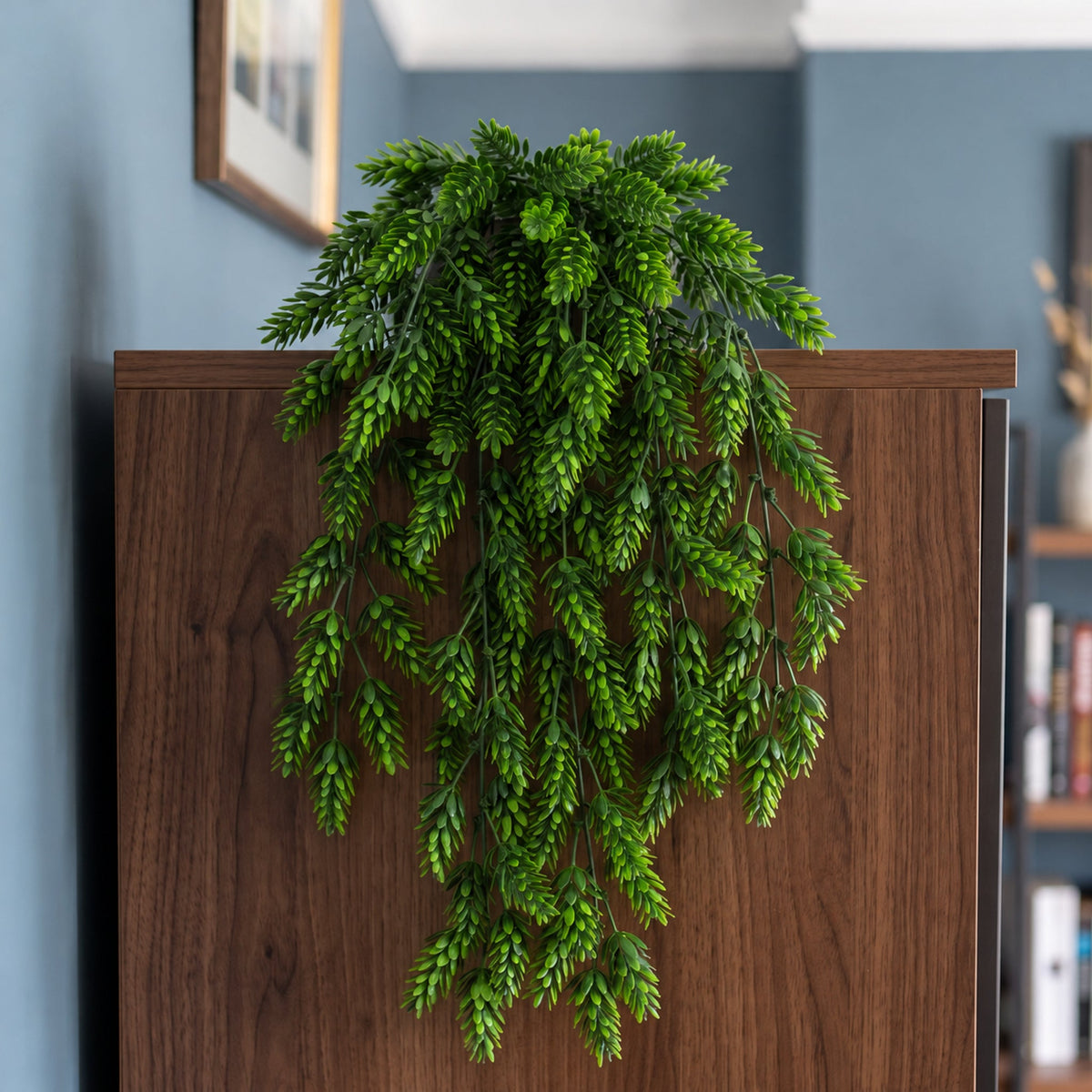 Hanging UV and Fire Resistant Artificial Clustered Fern Plant 128cm