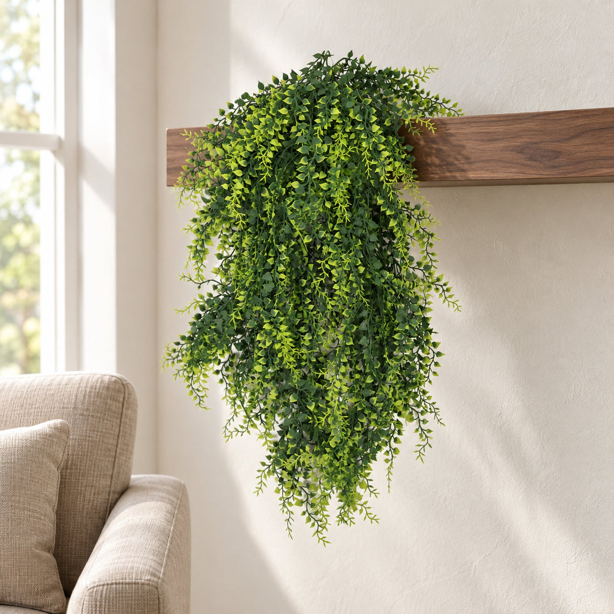 Hanging UV and Fire Resistant Artificial Foliage Plant 85cm