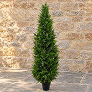 UV Resistant Outdoor 150cm Artificial Cypress Cedar Topiary Tree