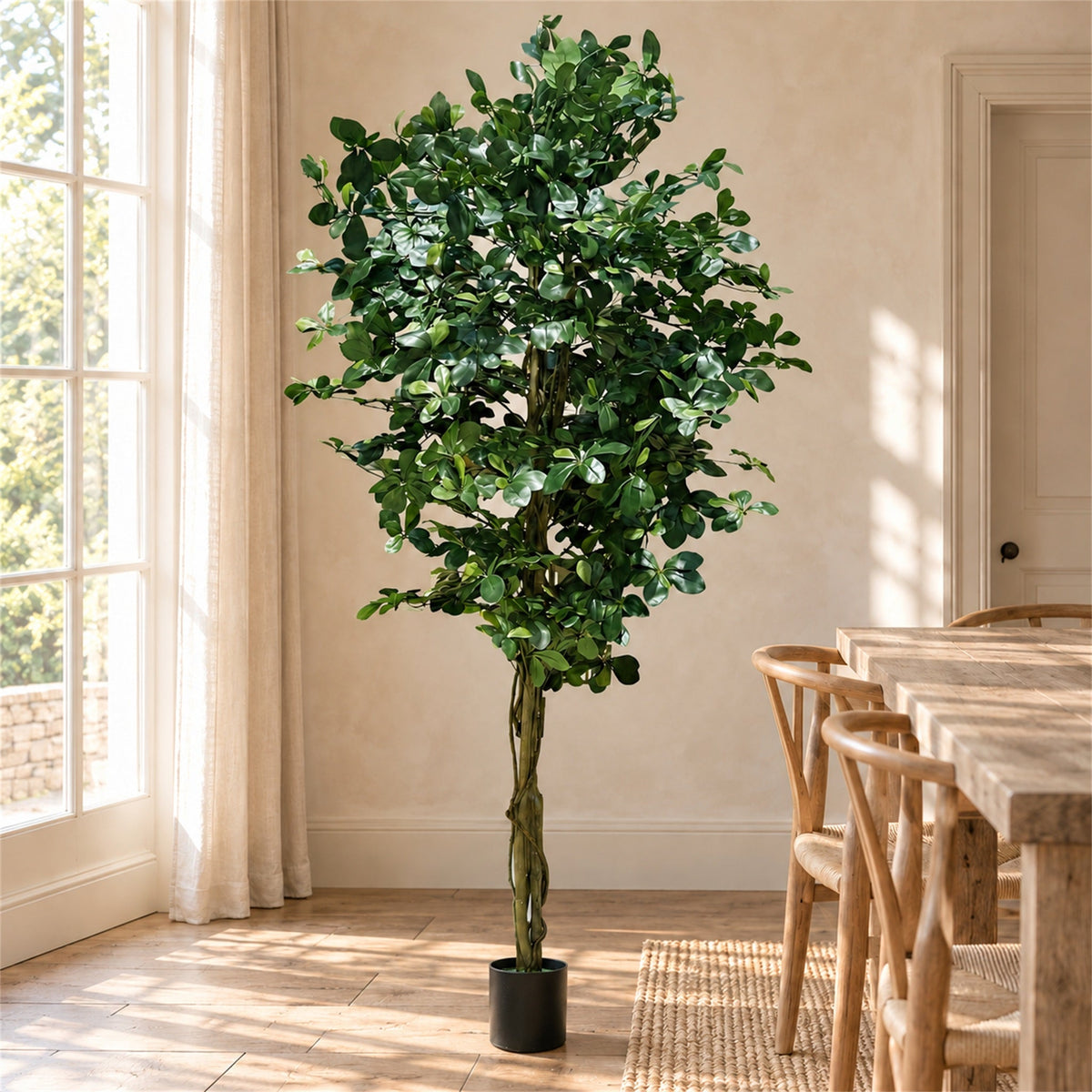 180cm Fire Retardant Artificial Black Olive Tree - 2925 Leaves
