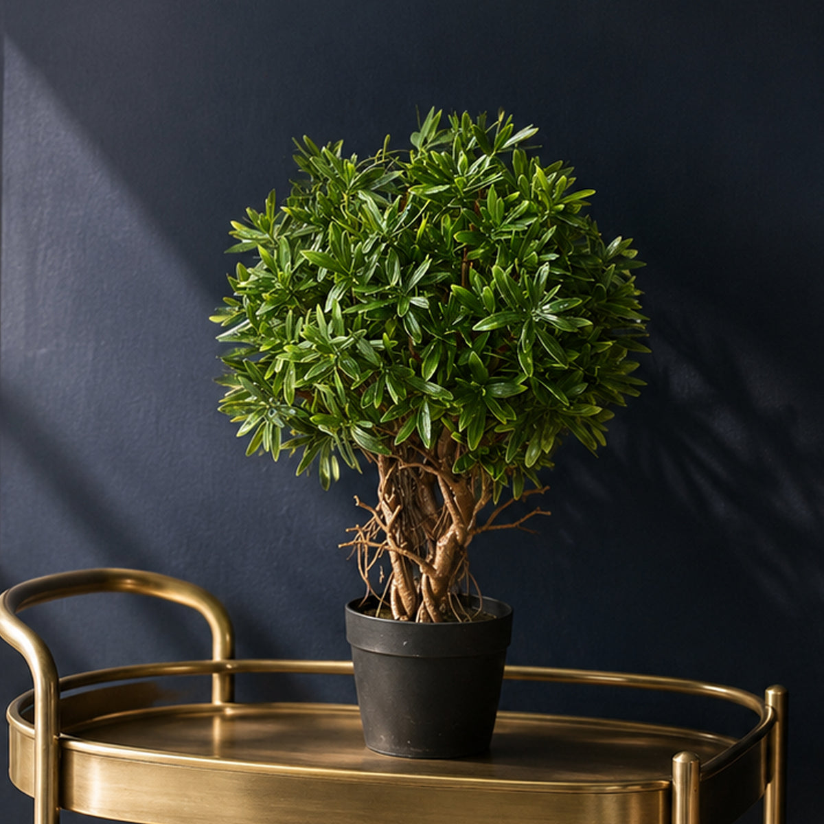 45cm Artificial Fire Retardant Mini Ficus Topiary Ball Plant – image 2