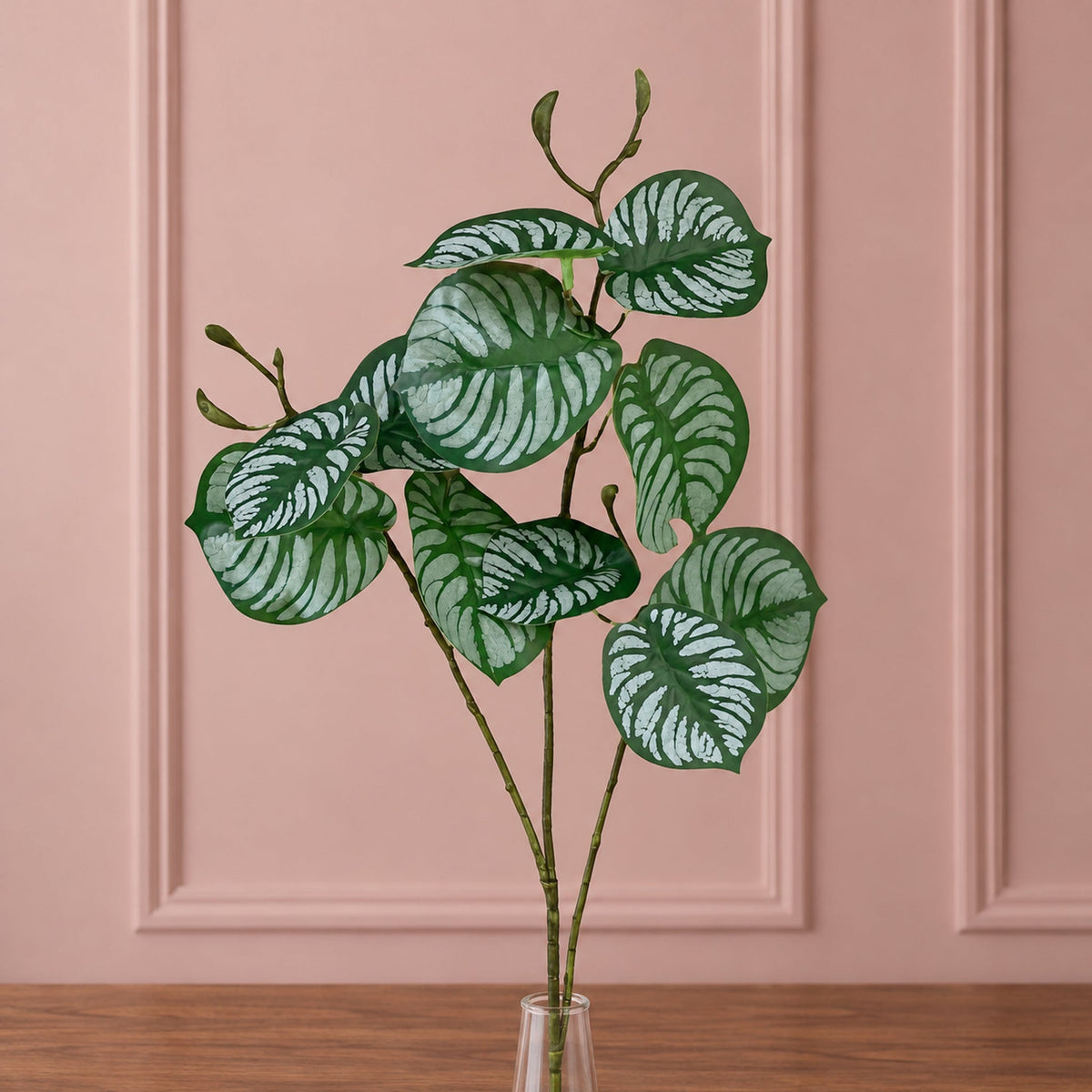 70cm Artificial Zebra Foliage Stem Spray