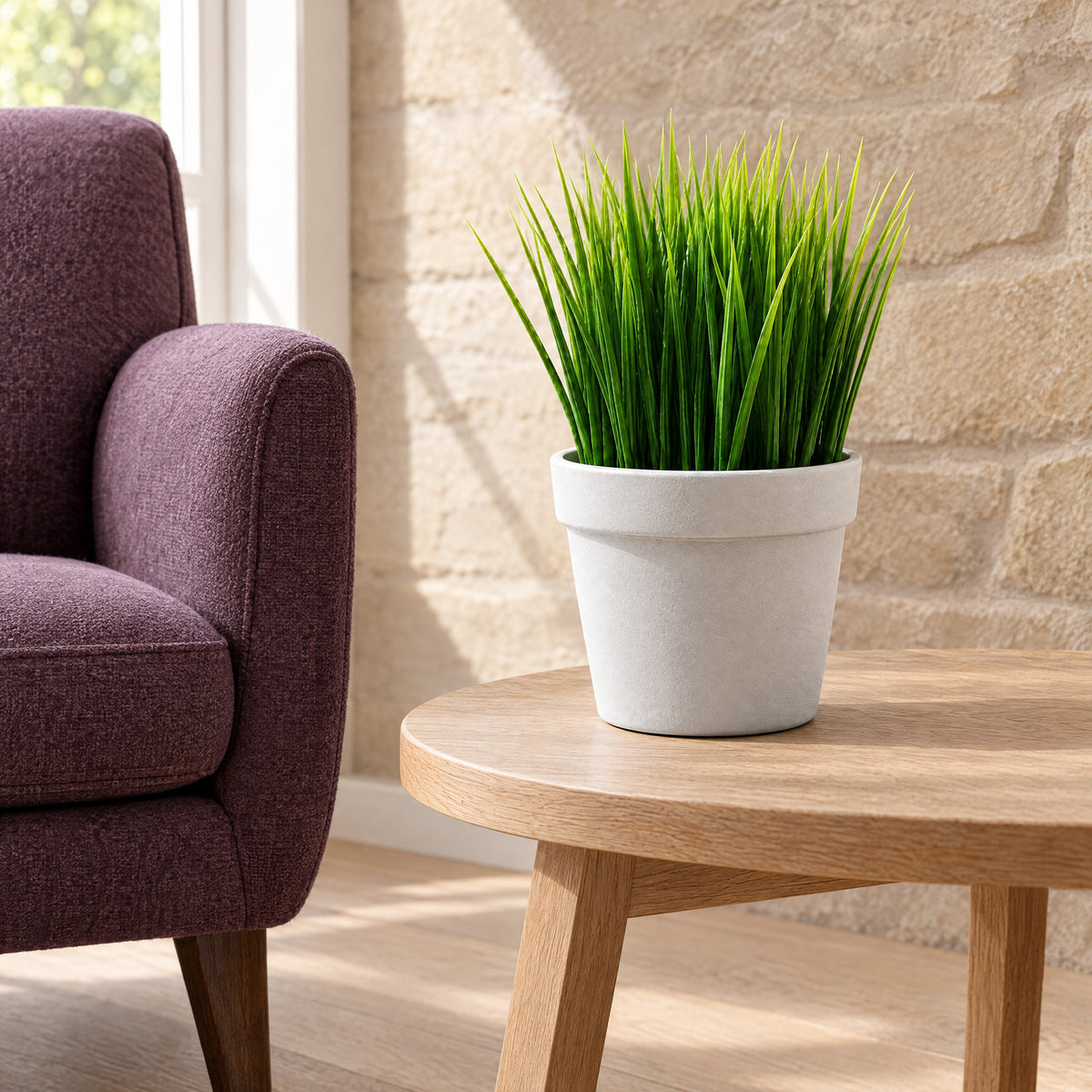 22cm Artificial Grass Plant Potted Mini Display