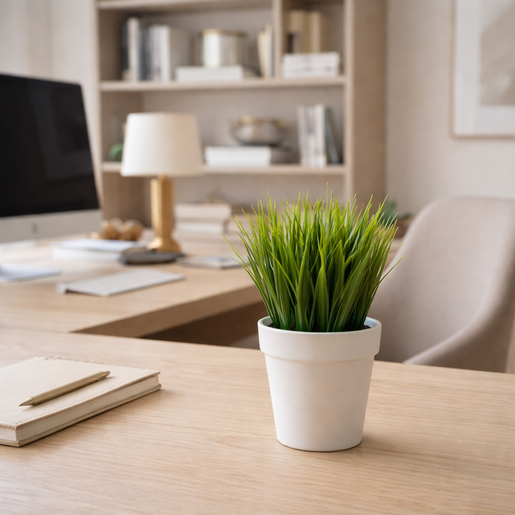 22cm Artificial Grass Plant Potted Mini Display – image 4