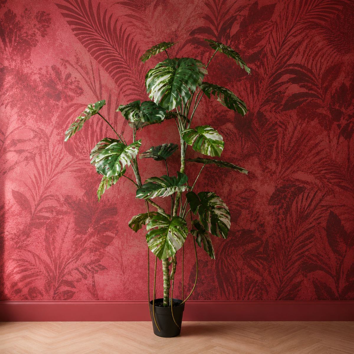 210cm Variegated Monstera Realistic Artificial Tree – image 2