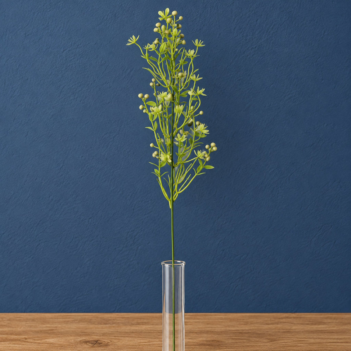 48cm Artificial Wild Berry Blossom Spray Stem Faux Green Floral Filler